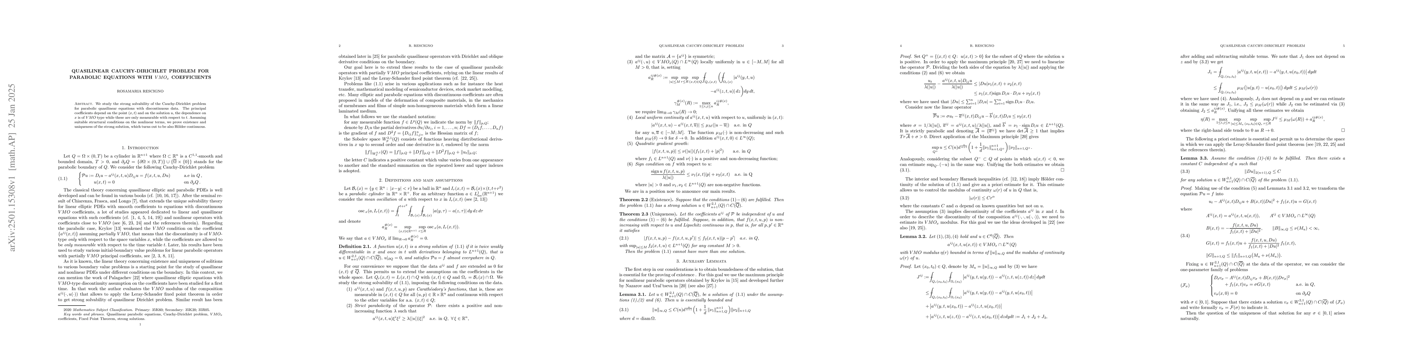 Thumbnail for Quasilinear Cauchy-Dirichlet problem for parabolic equations with
  $VMO_x$ coefficients