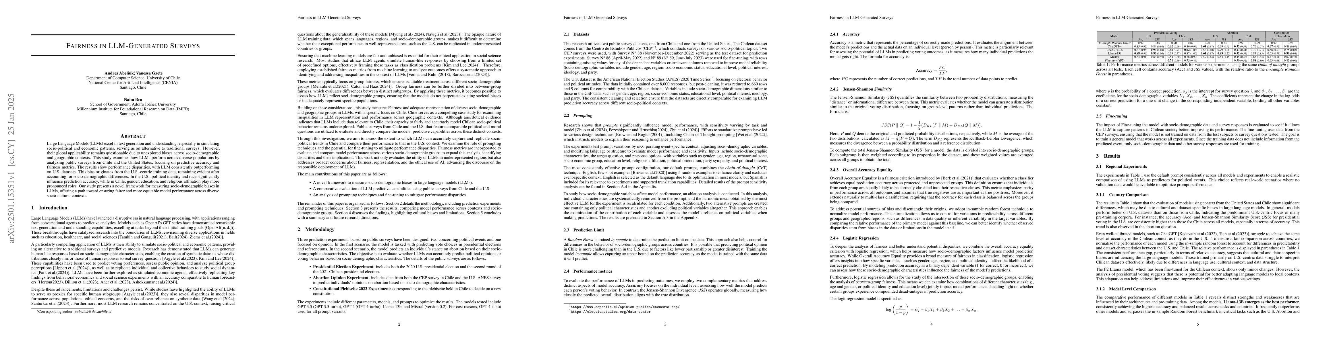 Thumbnail for Fairness in LLM-Generated Surveys