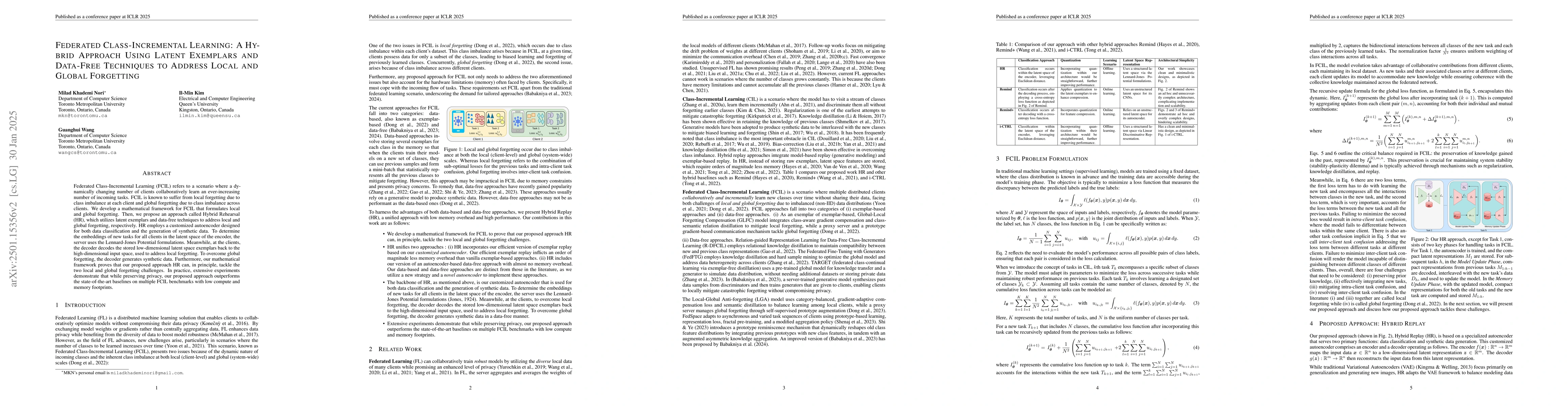 Thumbnail for Federated Class-Incremental Learning: A Hybrid Approach Using Latent
  Exemplars and Data-Free Techniques to Address Local and Global Forgetting