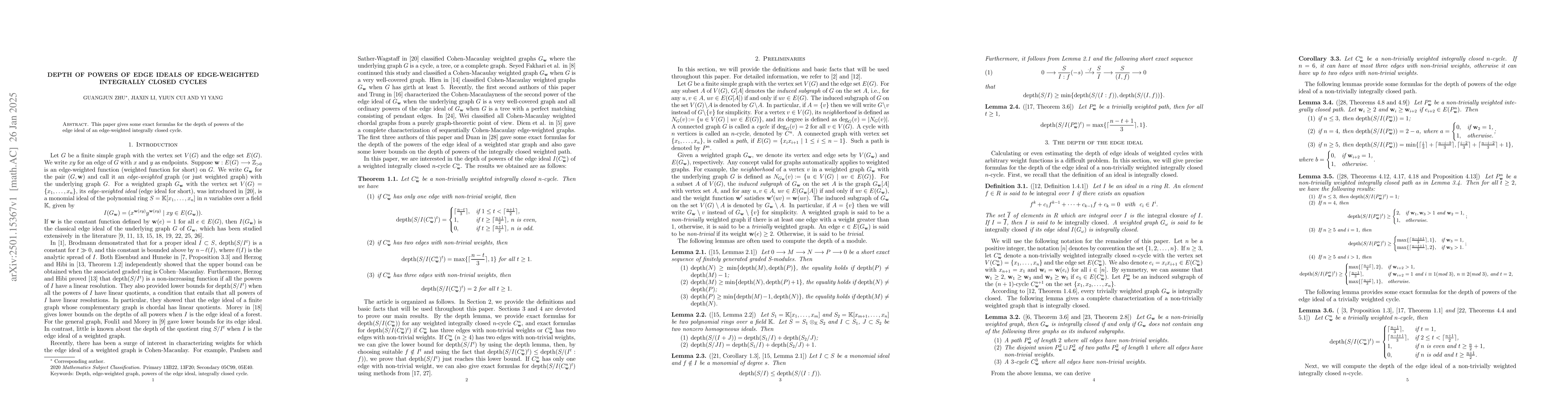 Thumbnail for Depth of powers of edge ideals of edge-weighted integrally closed cycles