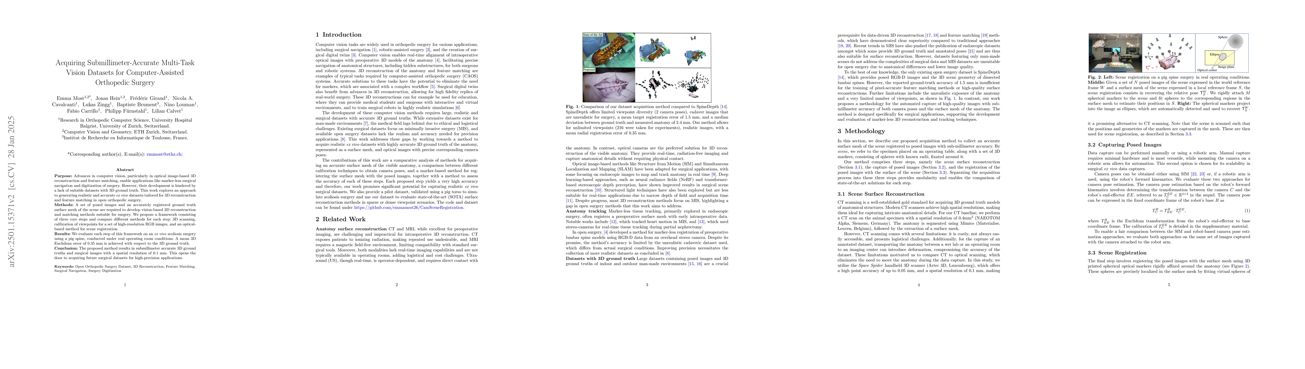 Thumbnail for Acquiring Submillimeter-Accurate Multi-Task Vision Datasets for
  Computer-Assisted Orthopedic Surgery