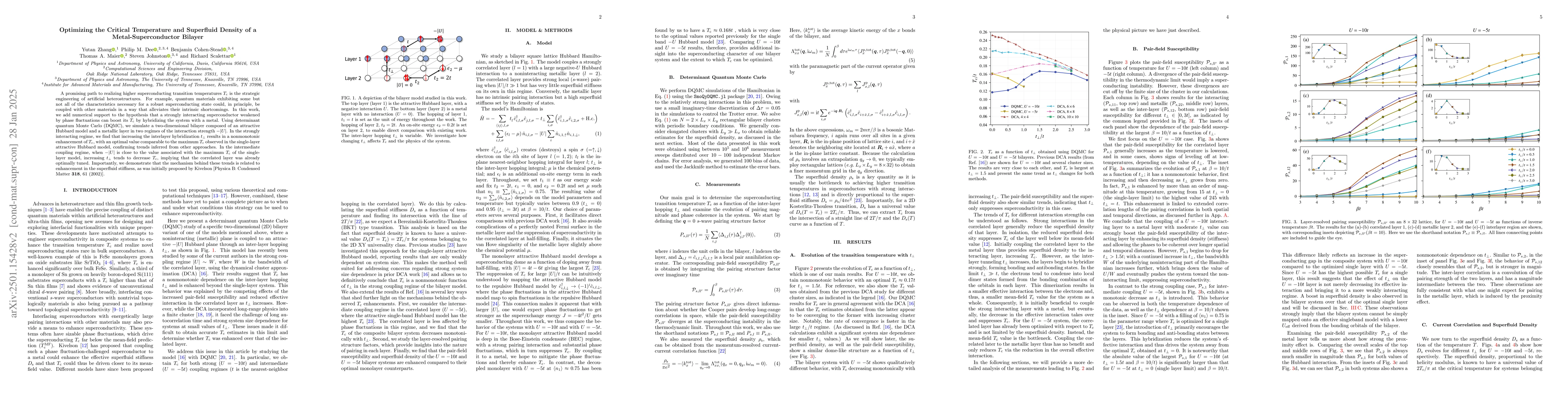 Thumbnail for Optimizing the Critical Temperature and Superfluid Density of a
  Metal-Superconductor Bilayer