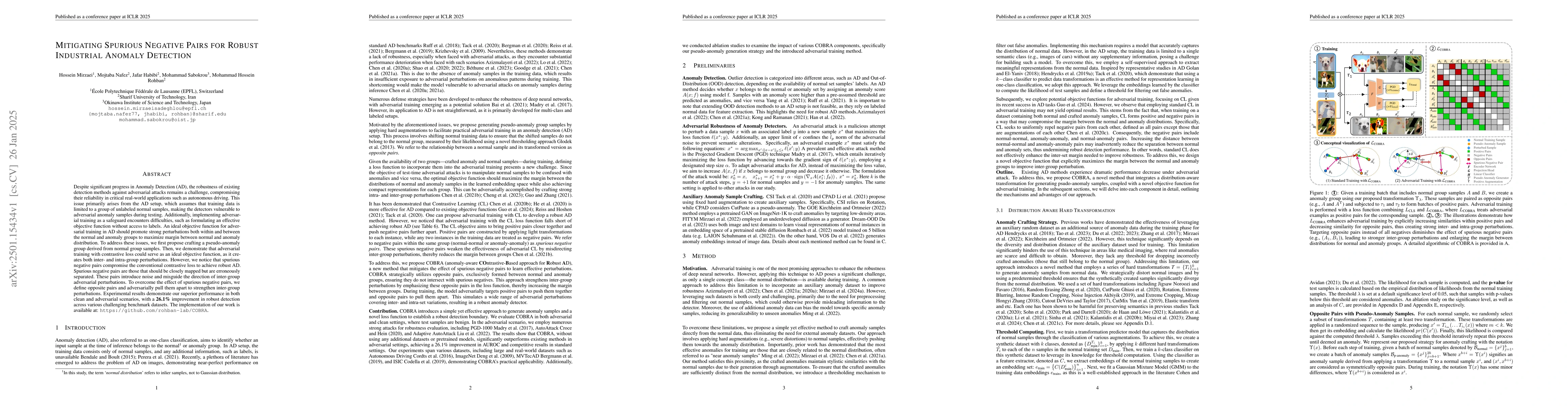 Thumbnail for Mitigating Spurious Negative Pairs for Robust Industrial Anomaly
  Detection