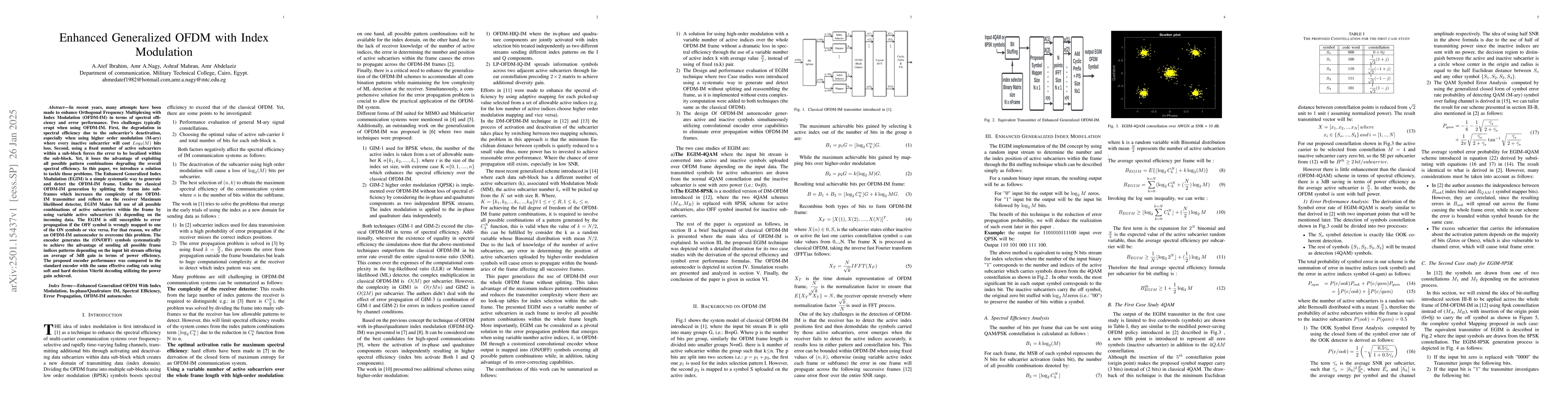 Thumbnail for Enhanced Generalized OFDM with Index Modulation