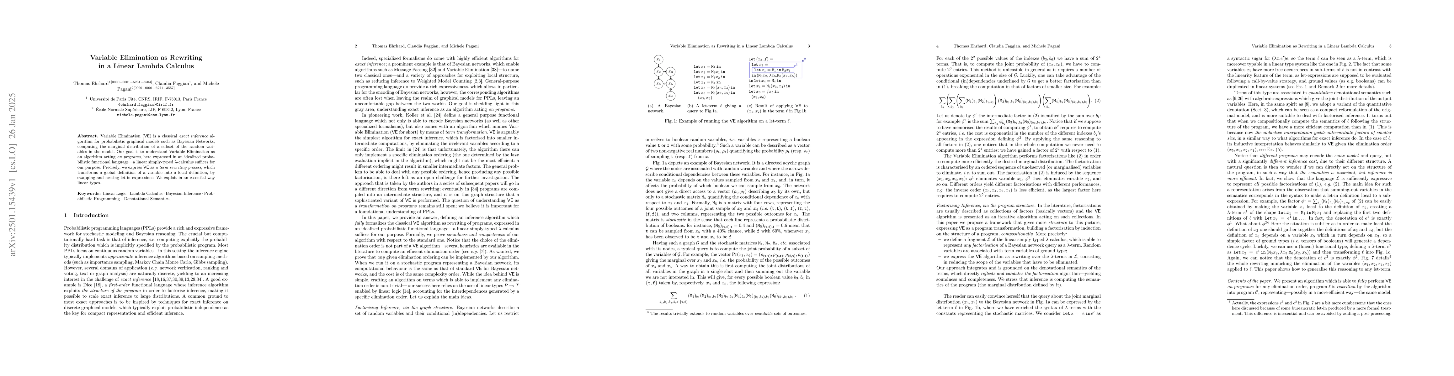 Thumbnail for Variable Elimination as Rewriting in a Linear Lambda Calculus