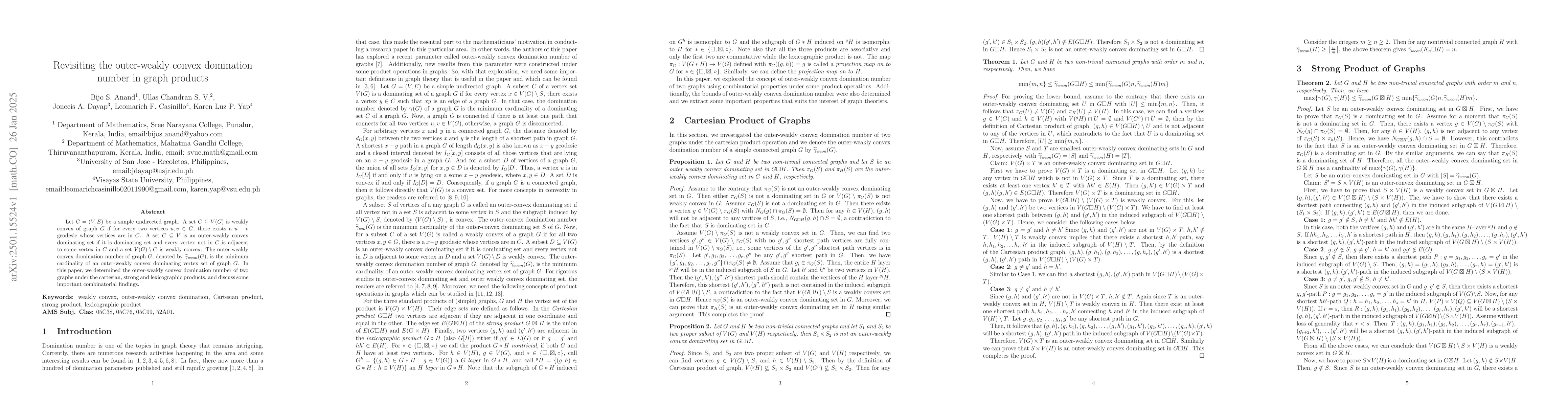 Thumbnail for Revisiting the outer-weakly convex domination number in graph products