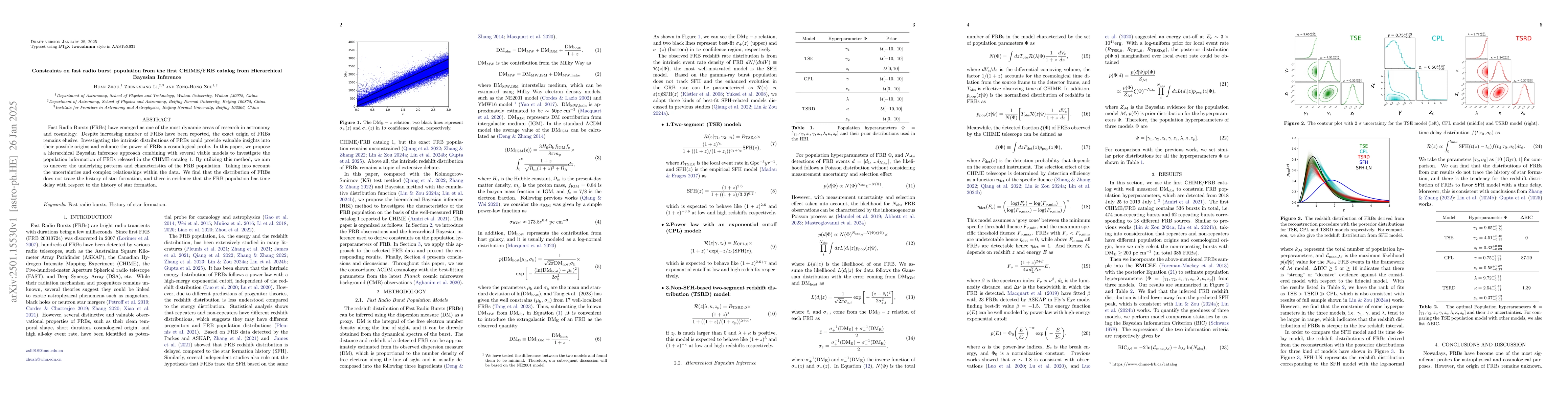 Thumbnail for Constraints on fast radio burst population from the first CHIME/FRB
  catalog from Hierarchical Bayesian Inference