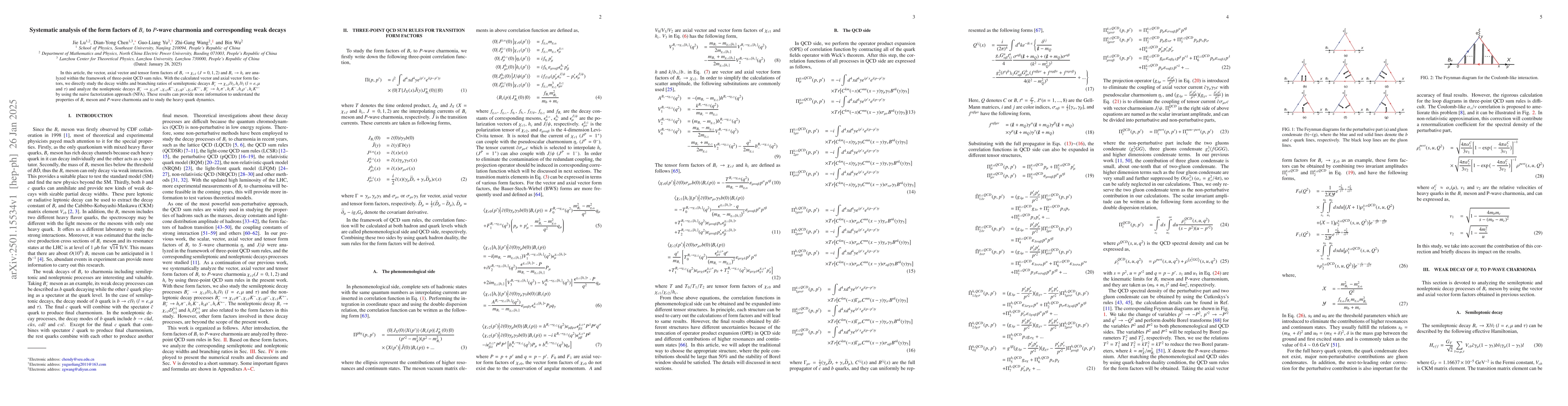 Thumbnail for Systematic analysis of the form factors of $B_{c}$ to $P$-wave charmonia
  and corresponding weak decays