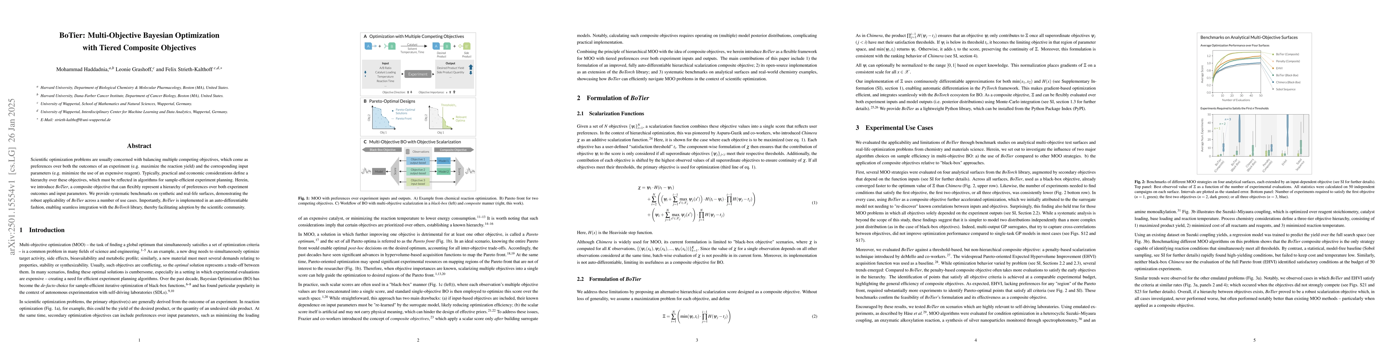 Thumbnail for BoTier: Multi-Objective Bayesian Optimization with Tiered Composite
  Objectives