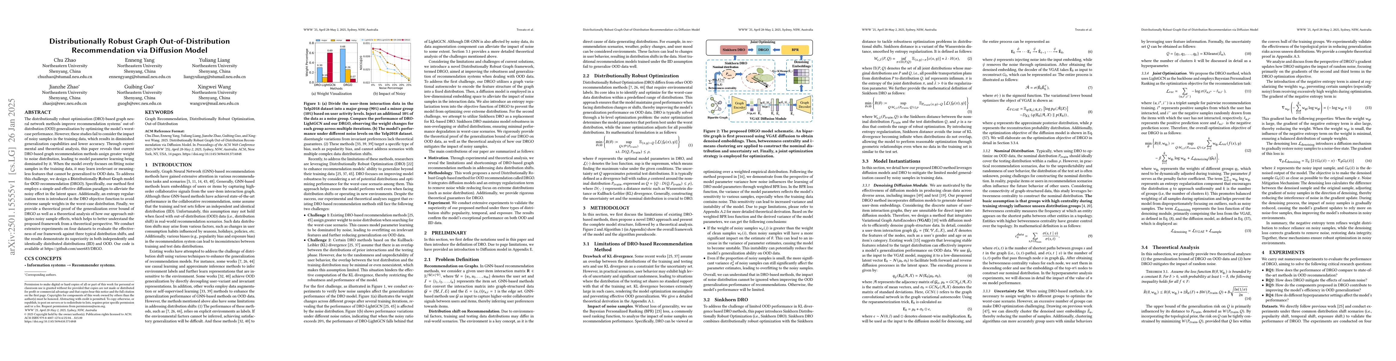 Thumbnail for Distributionally Robust Graph Out-of-Distribution Recommendation via
  Diffusion Model