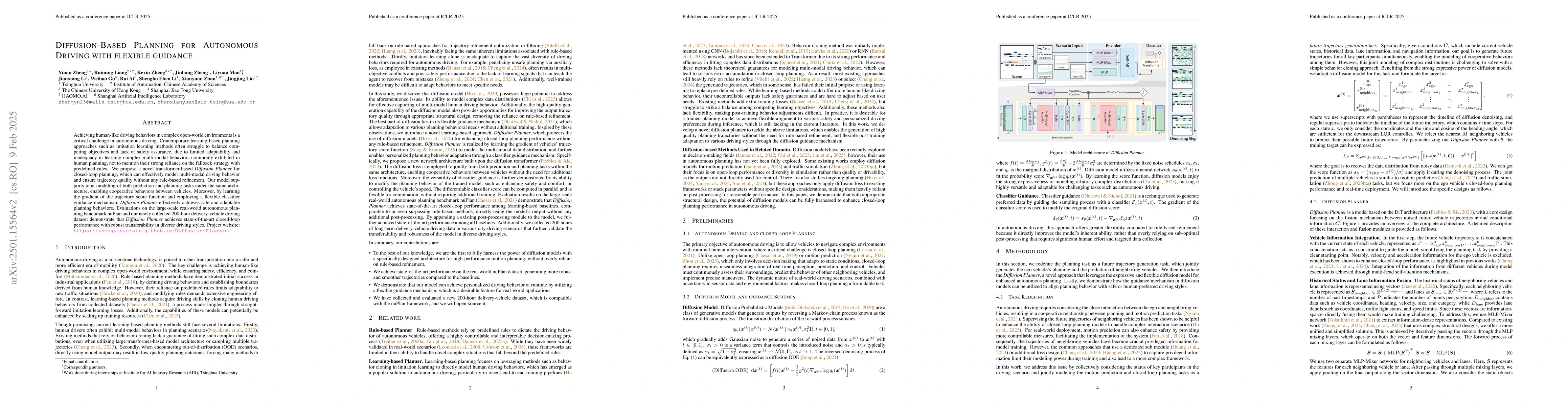 Thumbnail for Diffusion-Based Planning for Autonomous Driving with Flexible Guidance