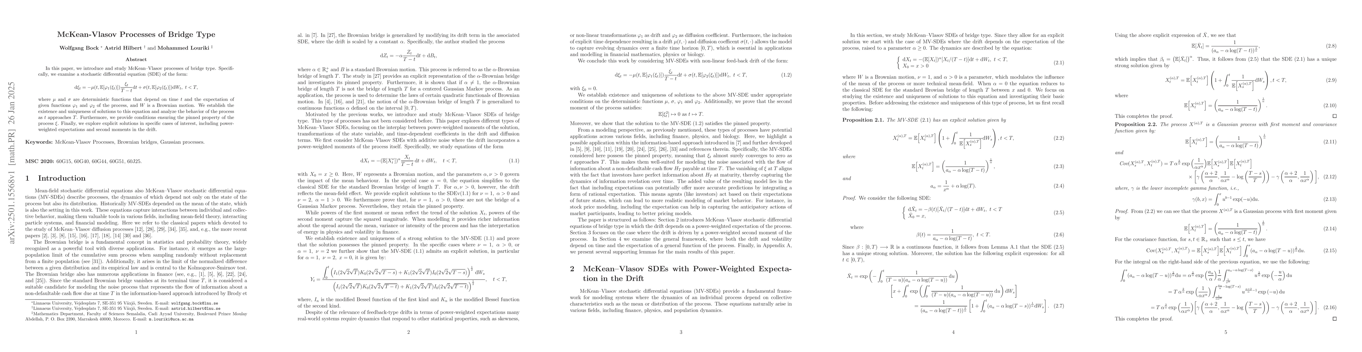 Thumbnail for McKean-Vlasov processes of bridge type