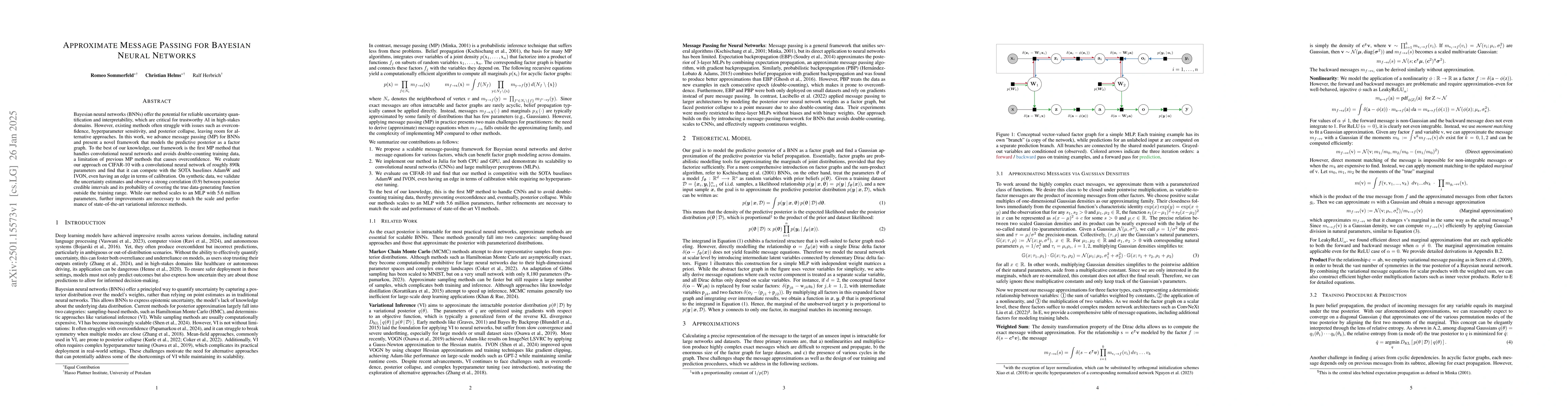 Thumbnail for Approximate Message Passing for Bayesian Neural Networks