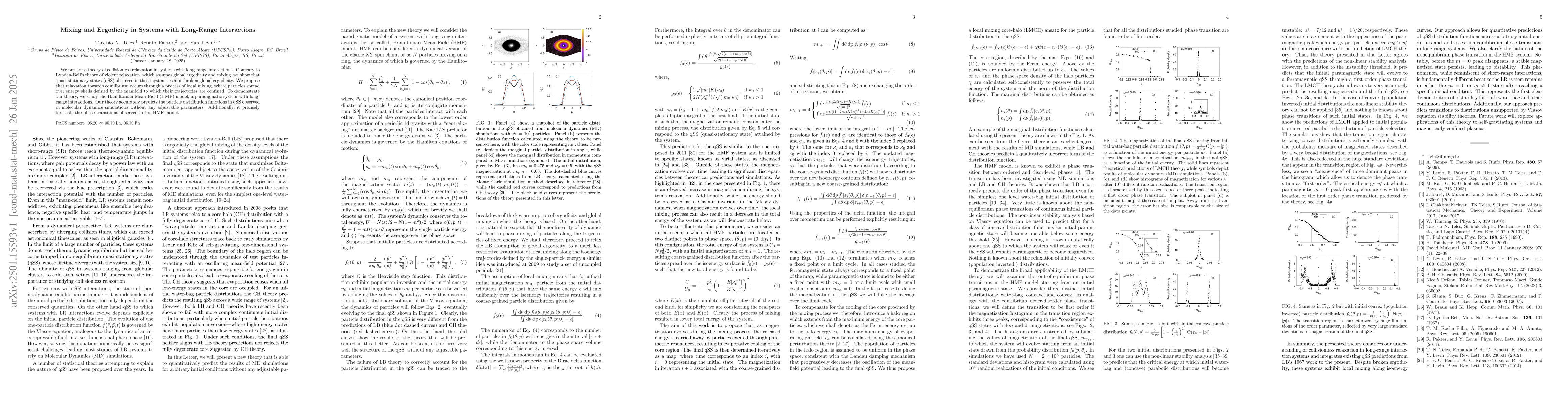 Thumbnail for Mixing and Ergodicity in Systems with Long-Range Interactions