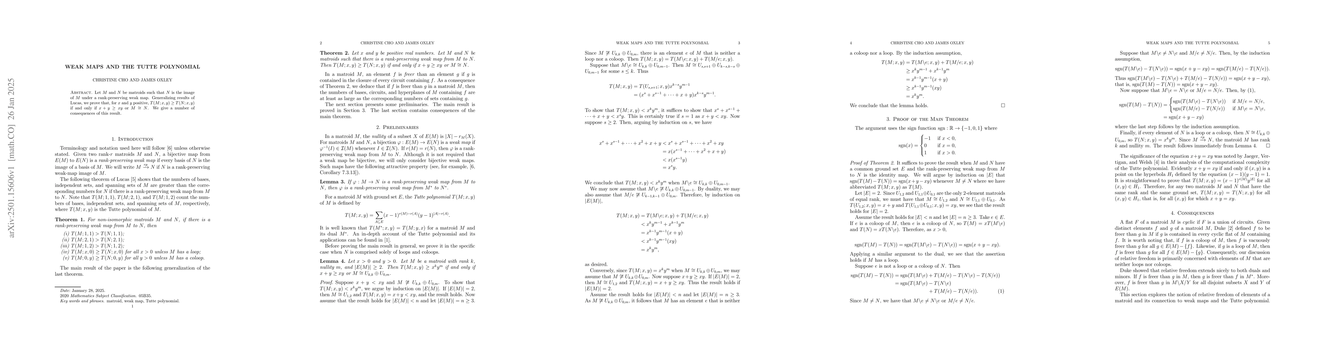 Thumbnail for Weak maps and the Tutte Polynomial