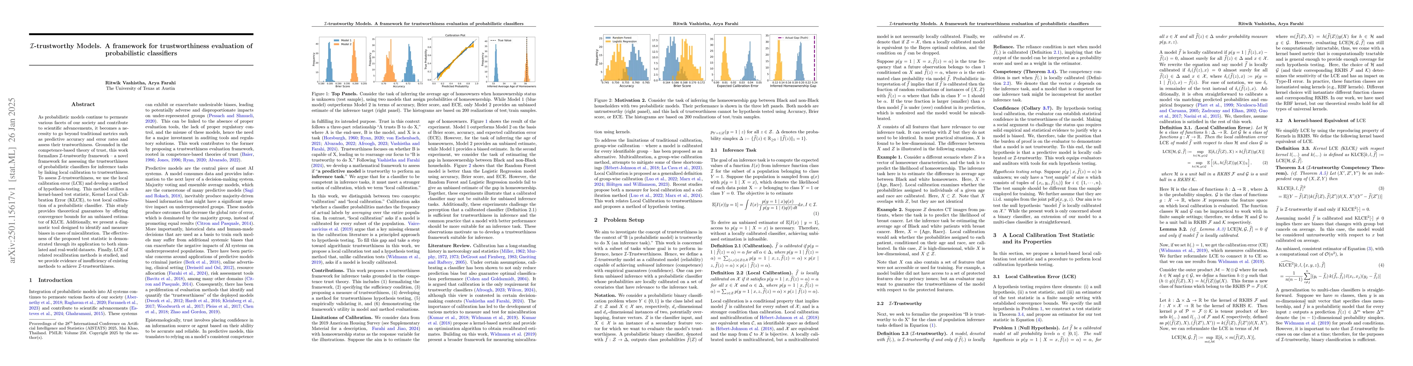 Thumbnail for I-trustworthy Models. A framework for trustworthiness evaluation of
  probabilistic classifiers