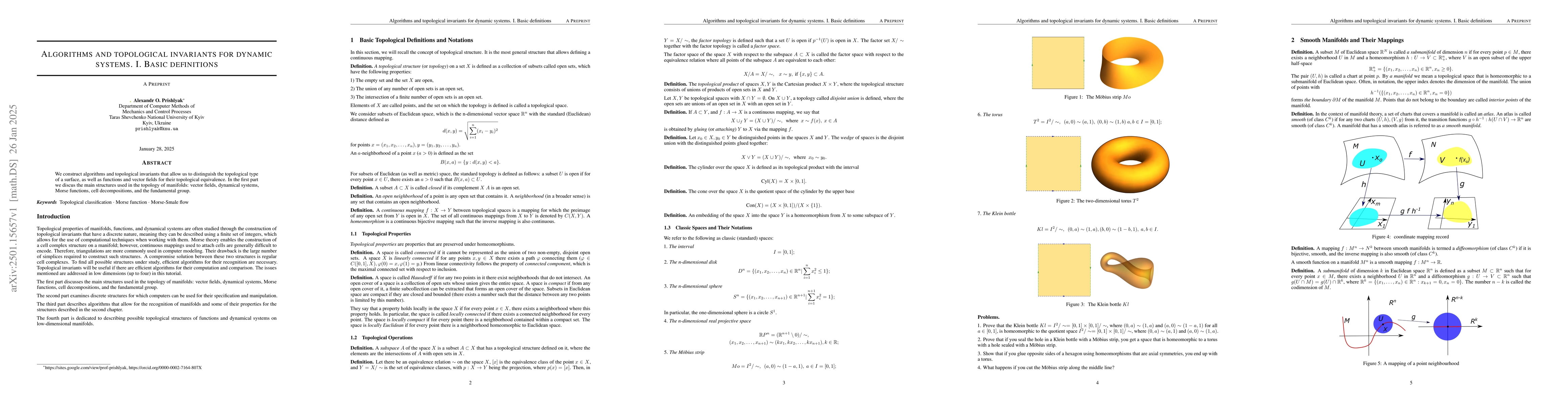 Thumbnail for Algorithms and topological invariants for dynamic systems. I. Basic
  definitions