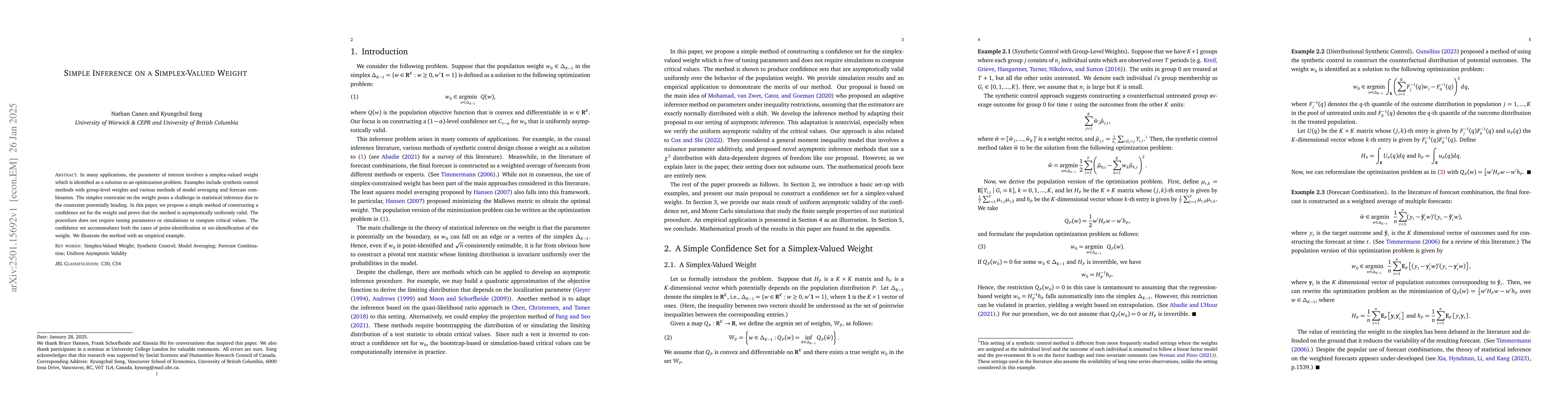 Thumbnail for Simple Inference on a Simplex-Valued Weight