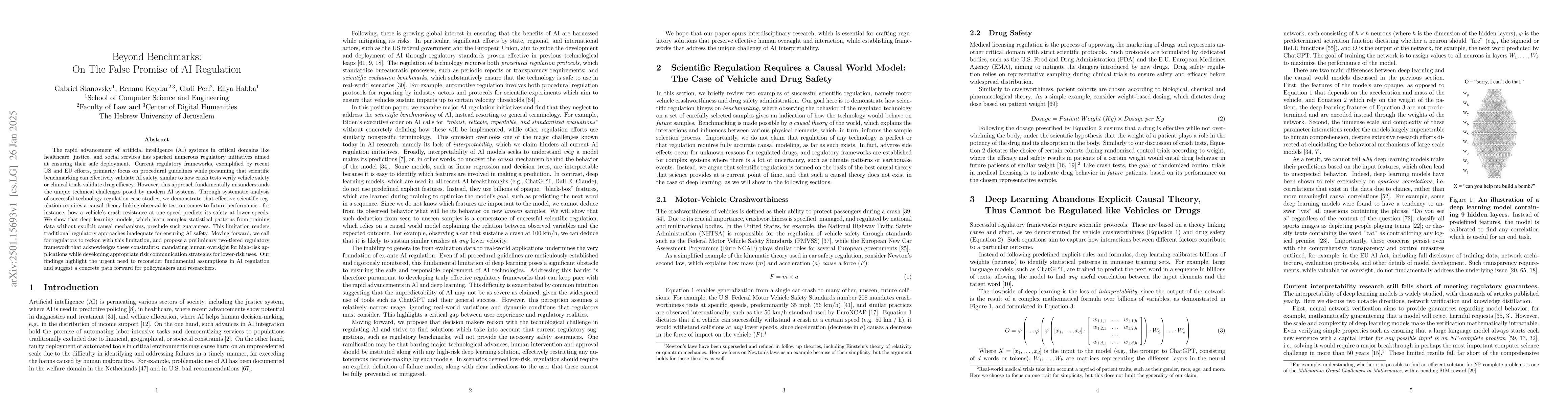 Thumbnail for Beyond Benchmarks: On The False Promise of AI Regulation