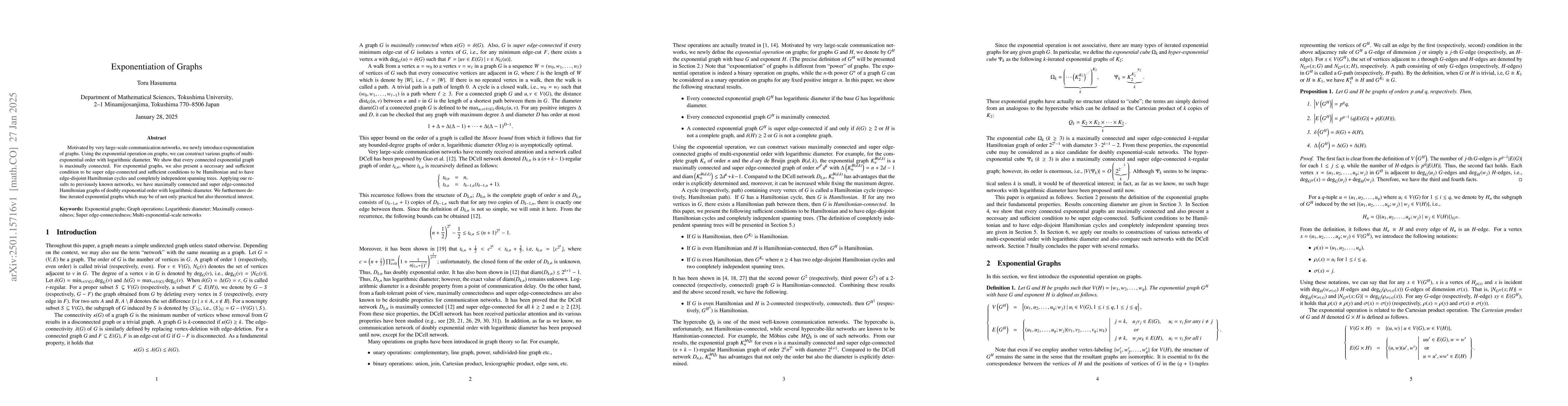 Thumbnail for Exponentiation of Graphs