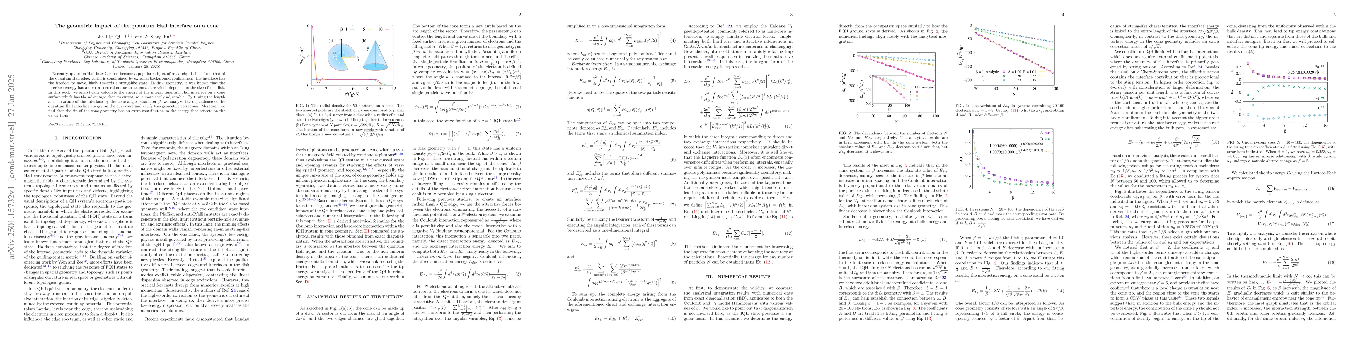Thumbnail for The geometric impact of the quantum Hall interface on a cone