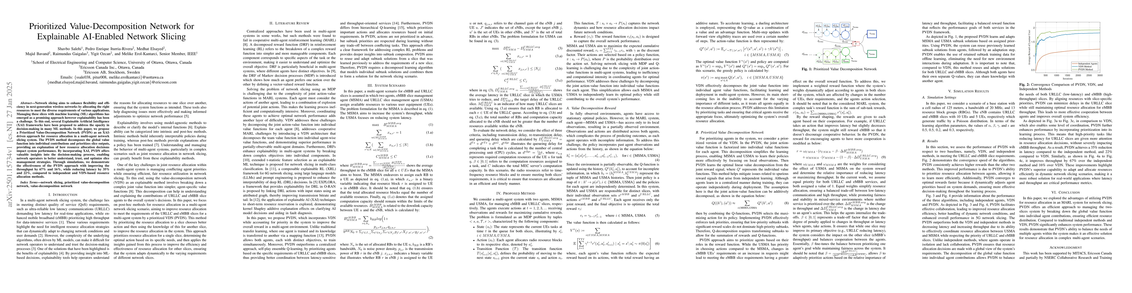Thumbnail for Prioritized Value-Decomposition Network for Explainable AI-Enabled
  Network Slicing