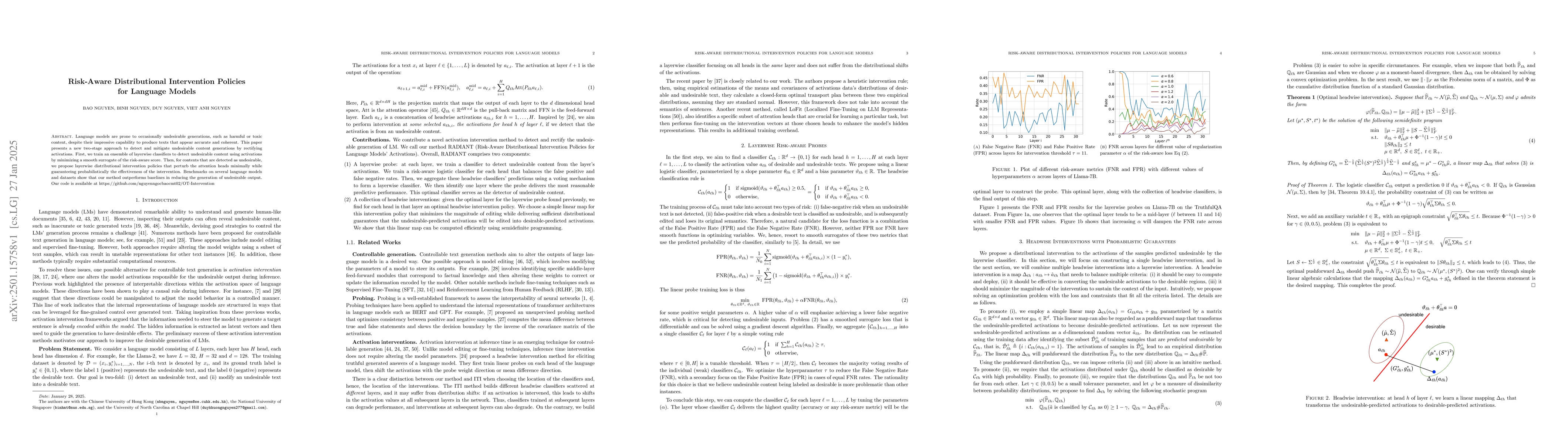 Thumbnail for Risk-Aware Distributional Intervention Policies for Language Models