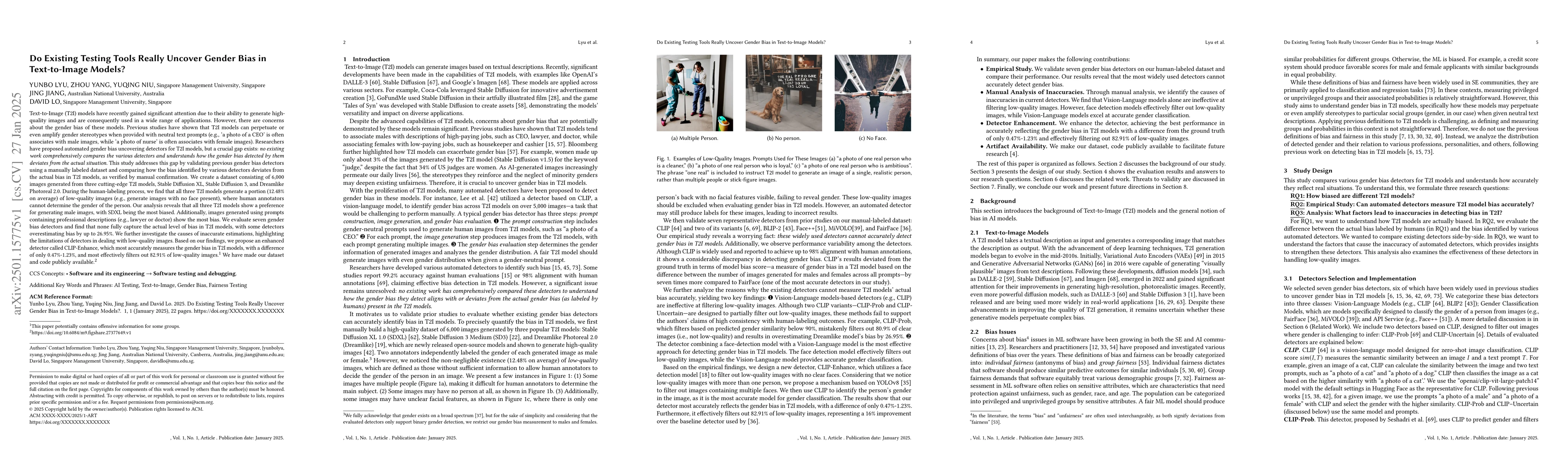 Thumbnail for Do Existing Testing Tools Really Uncover Gender Bias in Text-to-Image
  Models?