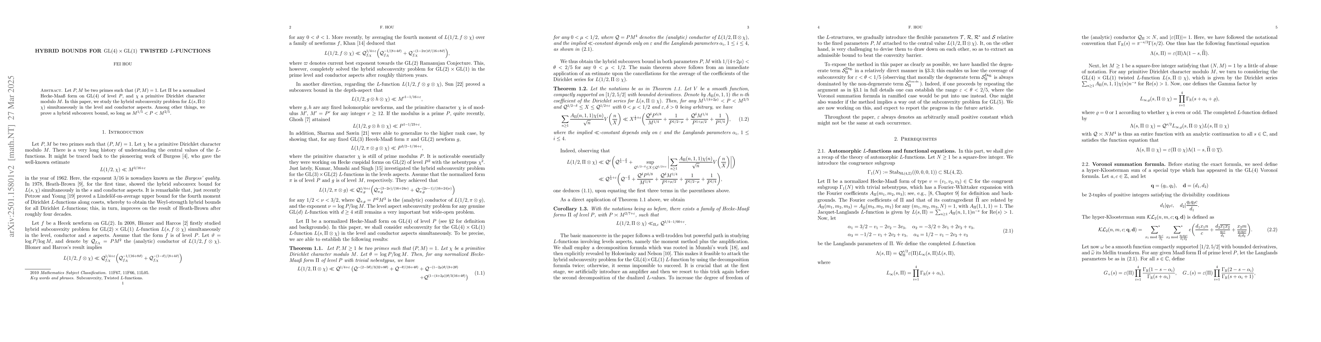 Thumbnail for Hybrid bounds for ${\rm{GL}}(4)\times {\rm{GL}}(1)$ twisted
  $L$-functions