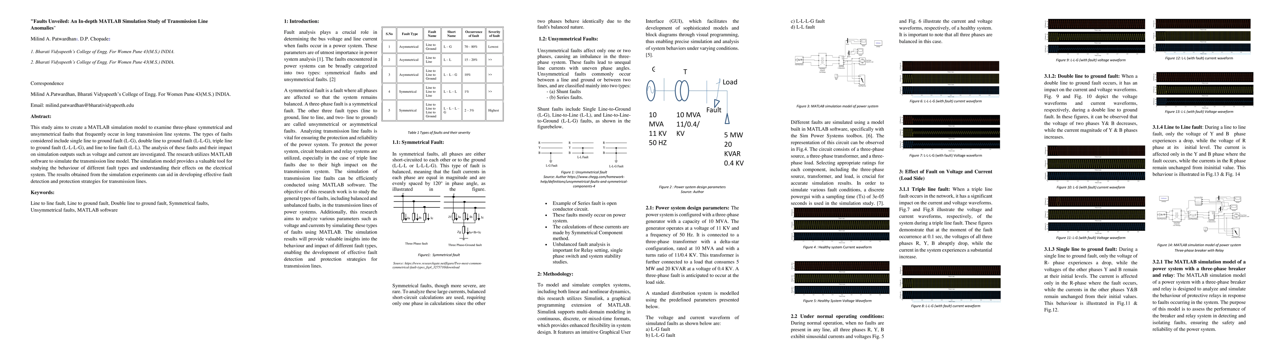 Thumbnail for Faults Unveiled: An In-depth MATLAB Simulation Study of Transmission
  Line Anomalies