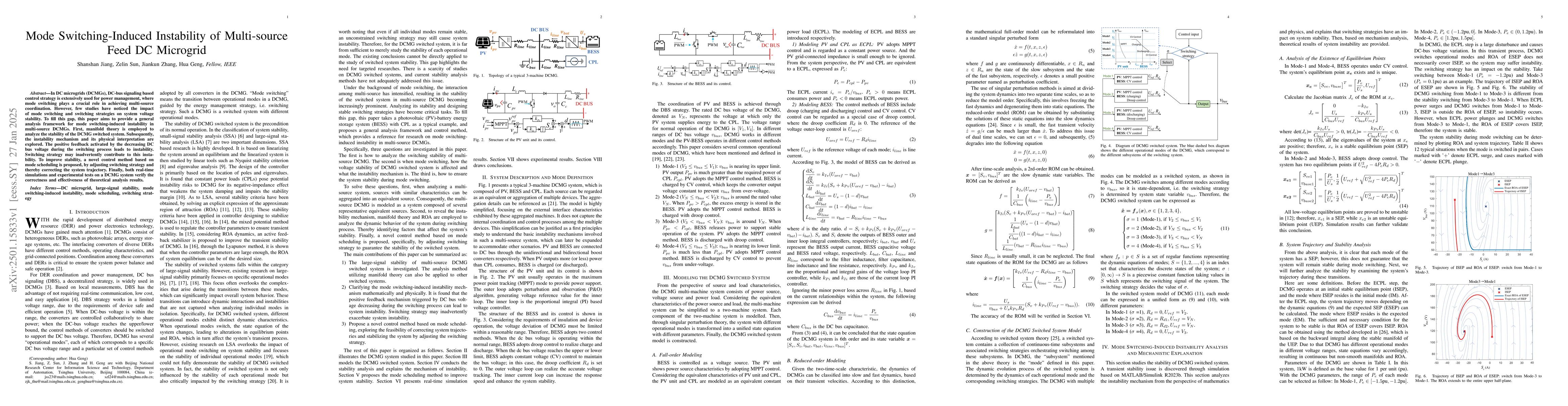 Thumbnail for Mode Switching-Induced Instability of Multi-source Feed DC Microgrid
