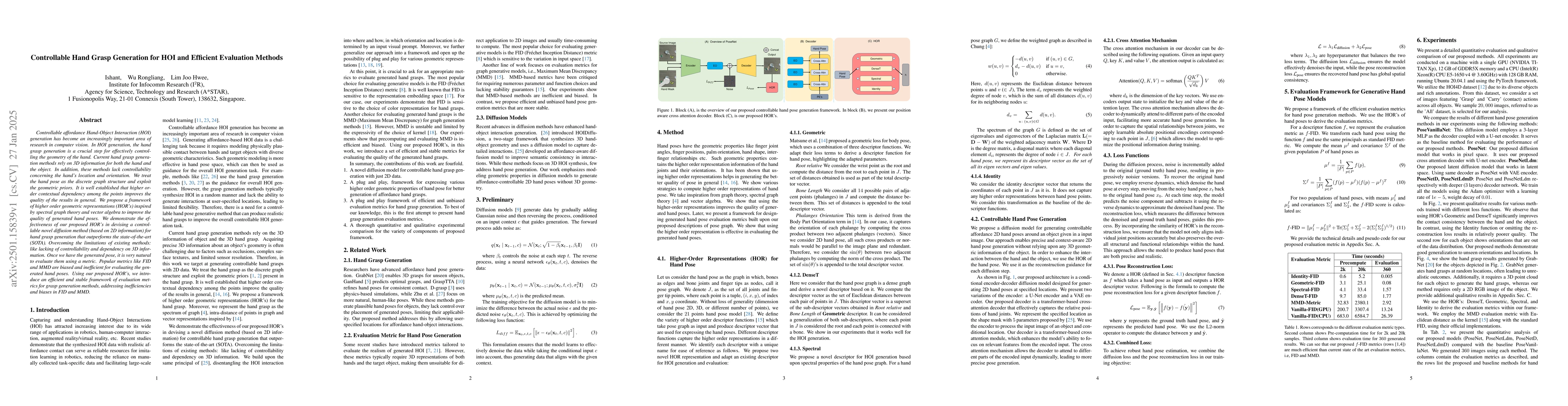 Thumbnail for Controllable Hand Grasp Generation for HOI and Efficient Evaluation
  Methods