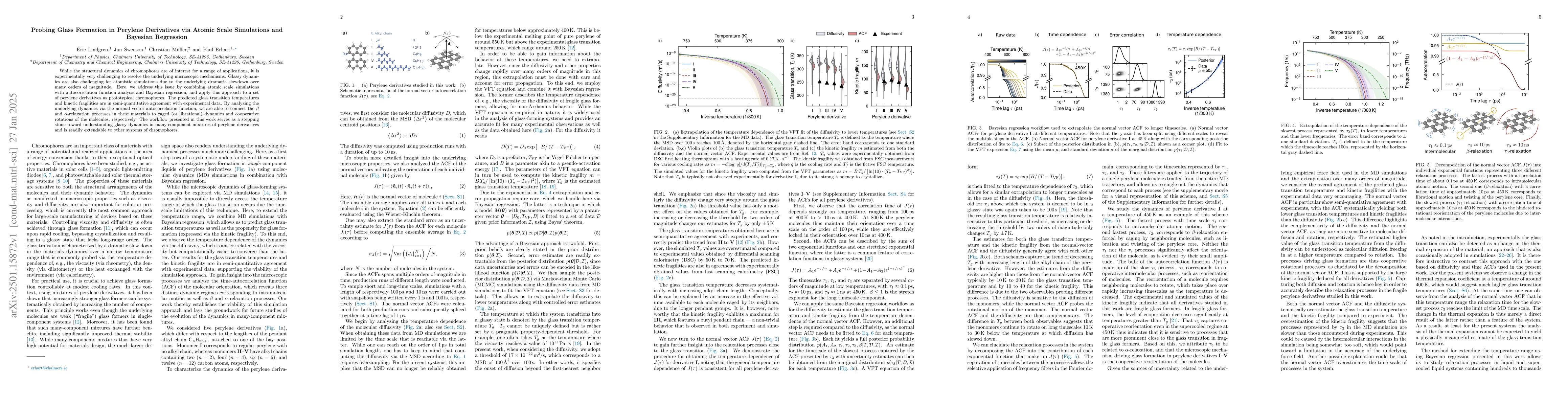 Thumbnail for Probing Glass Formation in Perylene Derivatives via Atomic Scale
  Simulations and Bayesian Regression