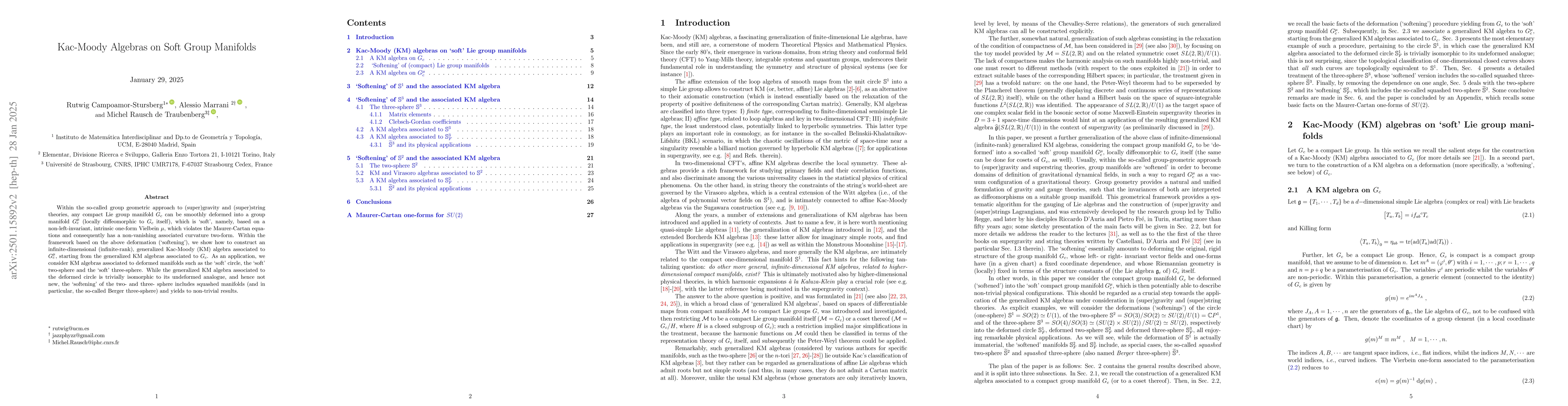 Thumbnail for Kac-Moody Algebras on Soft Group Manifolds
