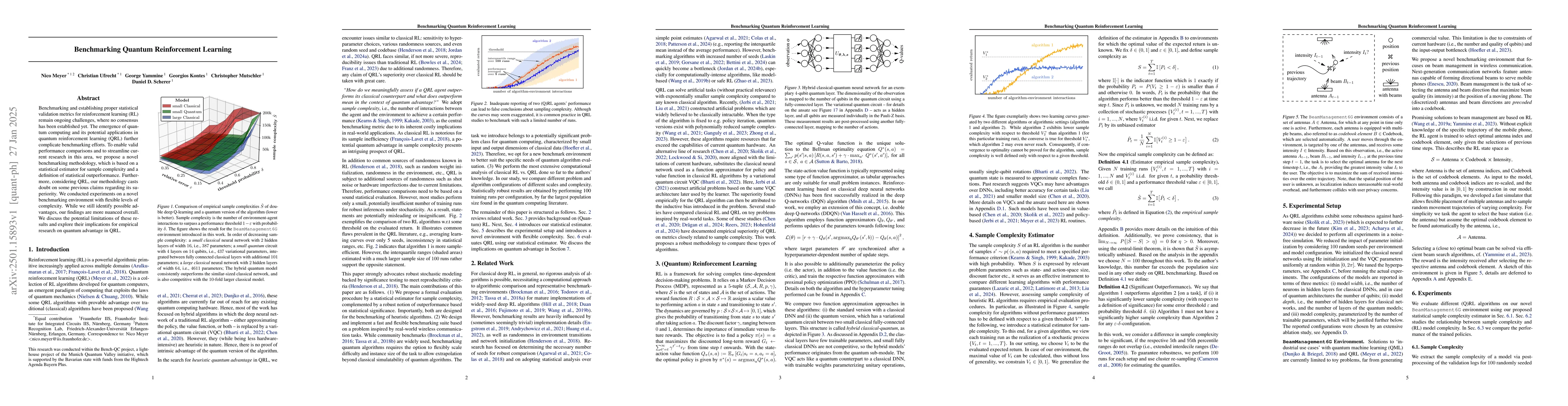 Thumbnail for Benchmarking Quantum Reinforcement Learning