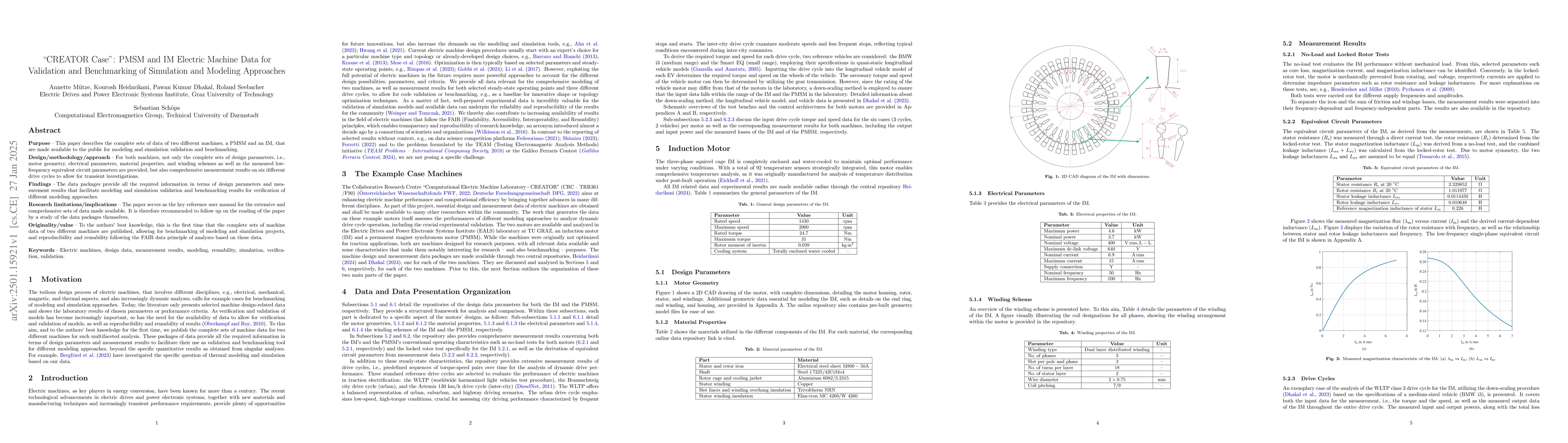 Thumbnail for CREATOR Case: PMSM and IM Electric Machine Data for Validation and
  Benchmarking of Simulation and Modeling Approaches