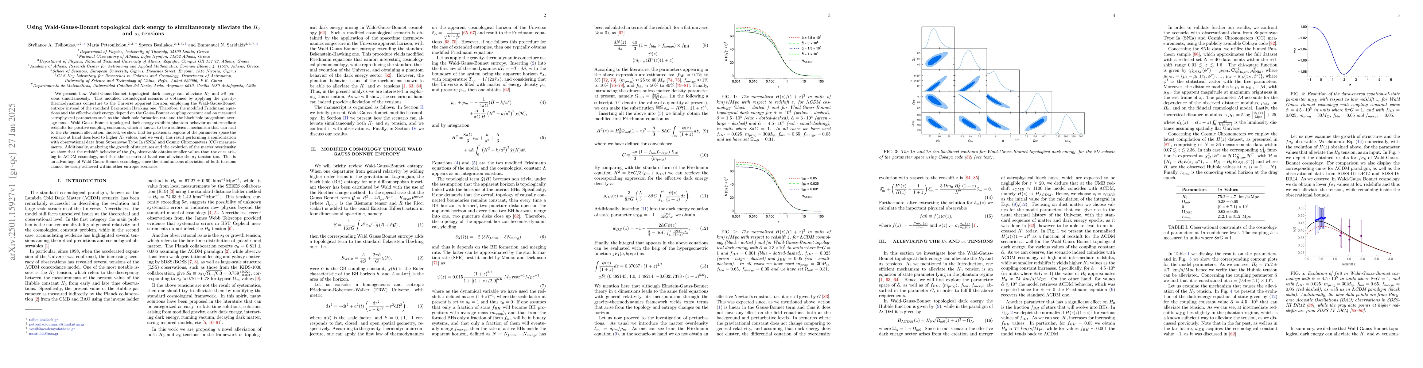 Thumbnail for Using Wald-Gauss-Bonnet topological dark energy to simultaneously
  alleviate the $H_{0}$ and $σ_{8}$ tensions