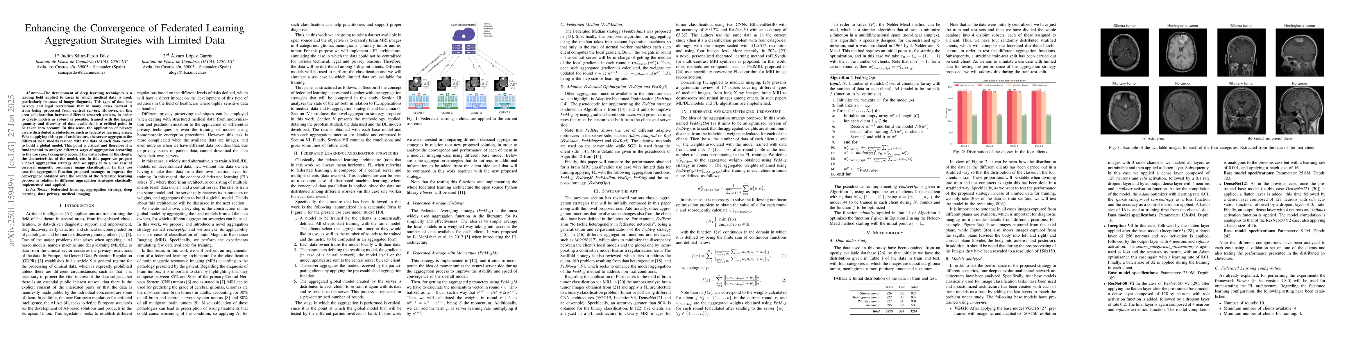 Thumbnail for Enhancing the Convergence of Federated Learning Aggregation Strategies
  with Limited Data