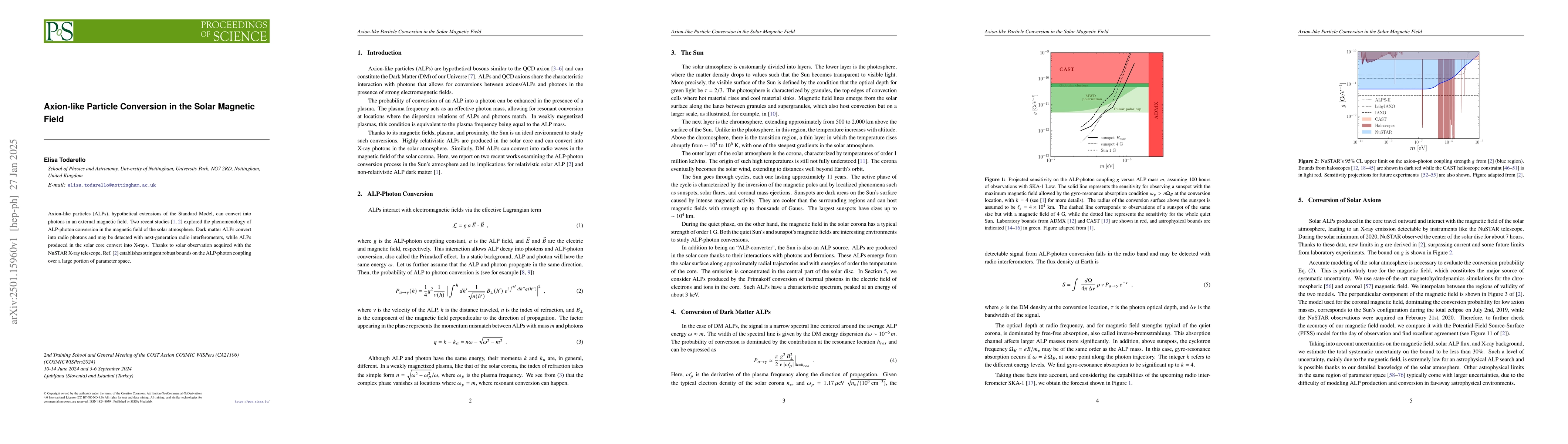 Thumbnail for Axion-like Particle Conversion in the Solar Magnetic Field