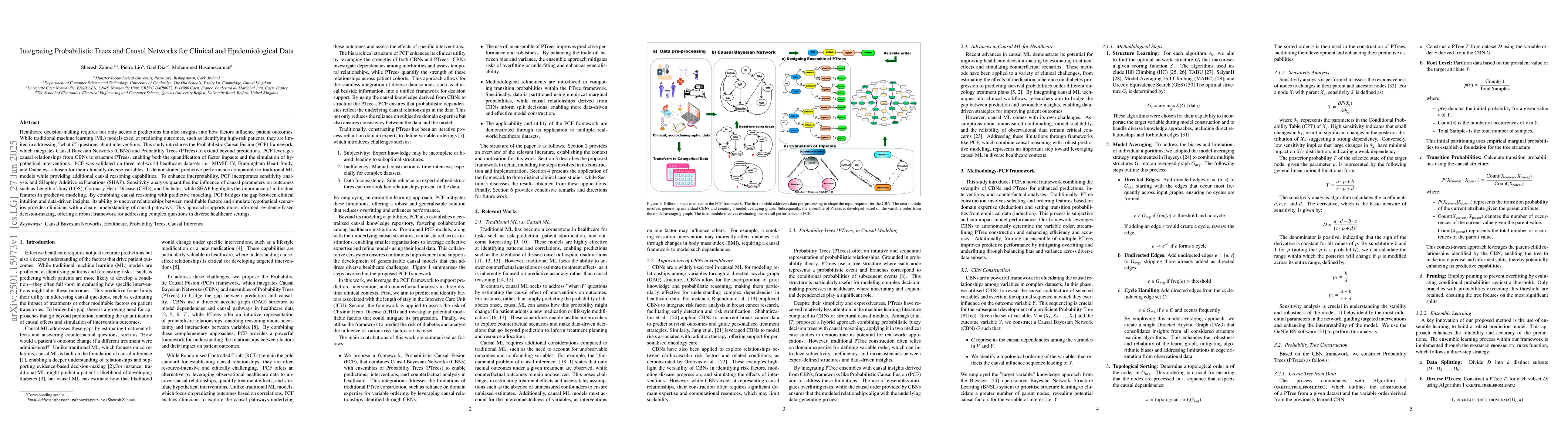 Thumbnail for Integrating Probabilistic Trees and Causal Networks for Clinical and
  Epidemiological Data