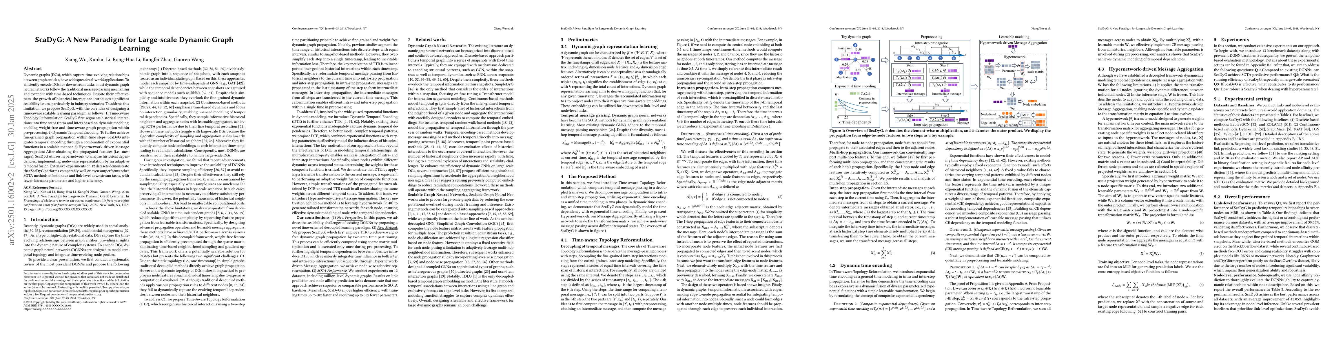 Thumbnail for ScaDyG:A New Paradigm for Large-scale Dynamic Graph Learning