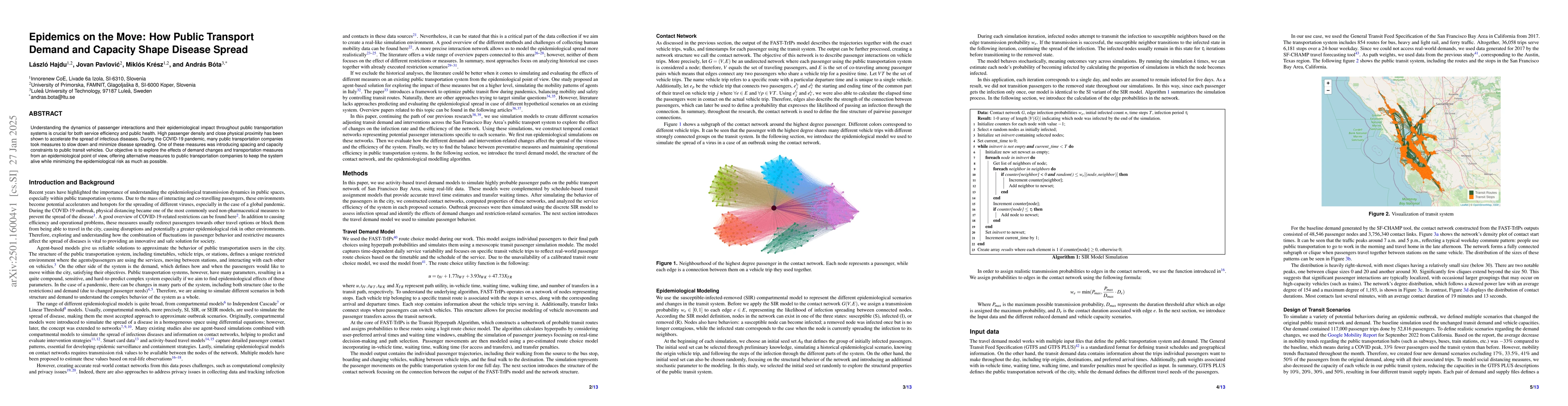 Thumbnail for Epidemics on the Move: How Public Transport Demand and Capacity Shape
  Disease Spread