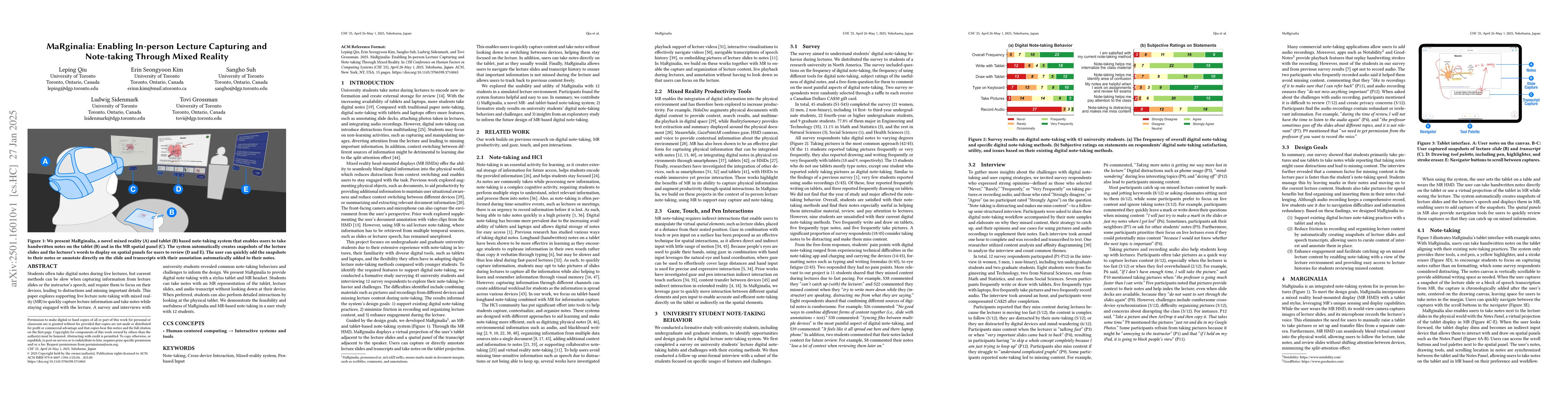 Thumbnail for MaRginalia: Enabling In-person Lecture Capturing and Note-taking Through
  Mixed Reality