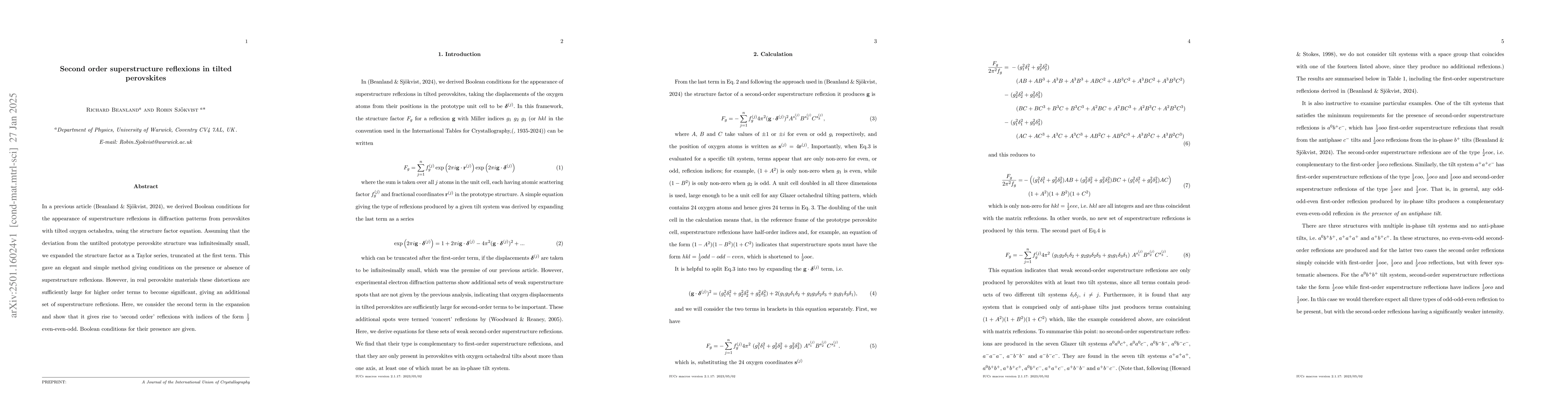 Thumbnail for Superstructure reflexions in tilted perovskites part 2