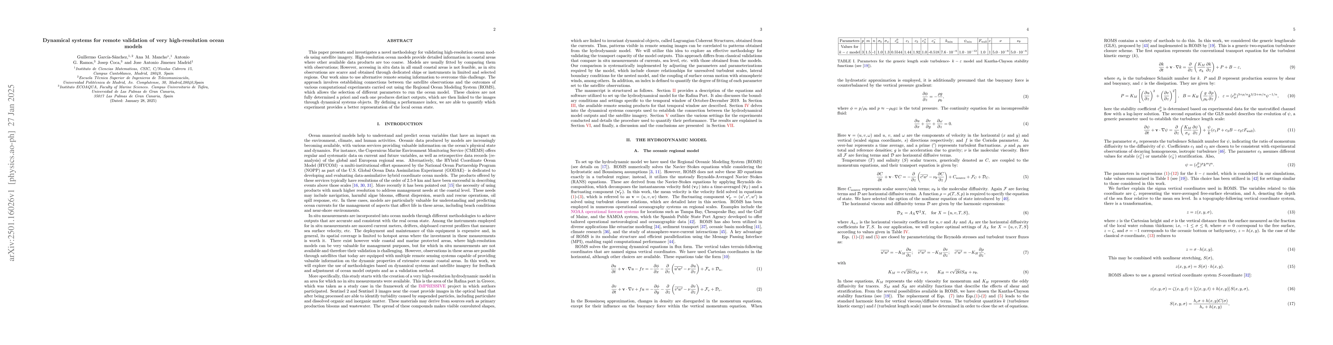 Thumbnail for Dynamical systems for remote validation of very high-resolution ocean
  models