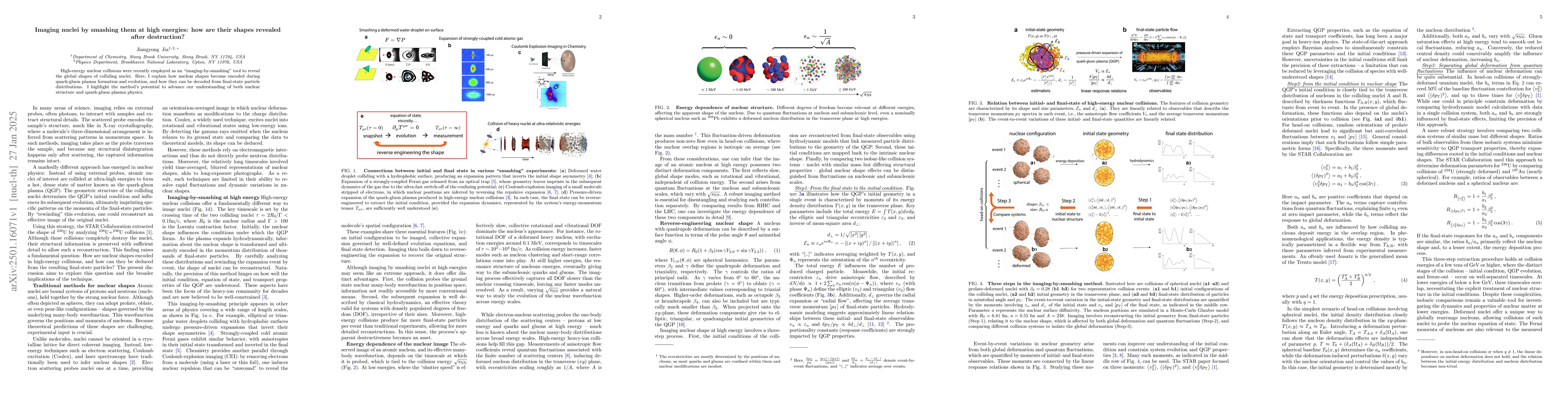 Thumbnail for Imaging nuclei by smashing them at high energies: how are their shapes
  revealed after destruction?