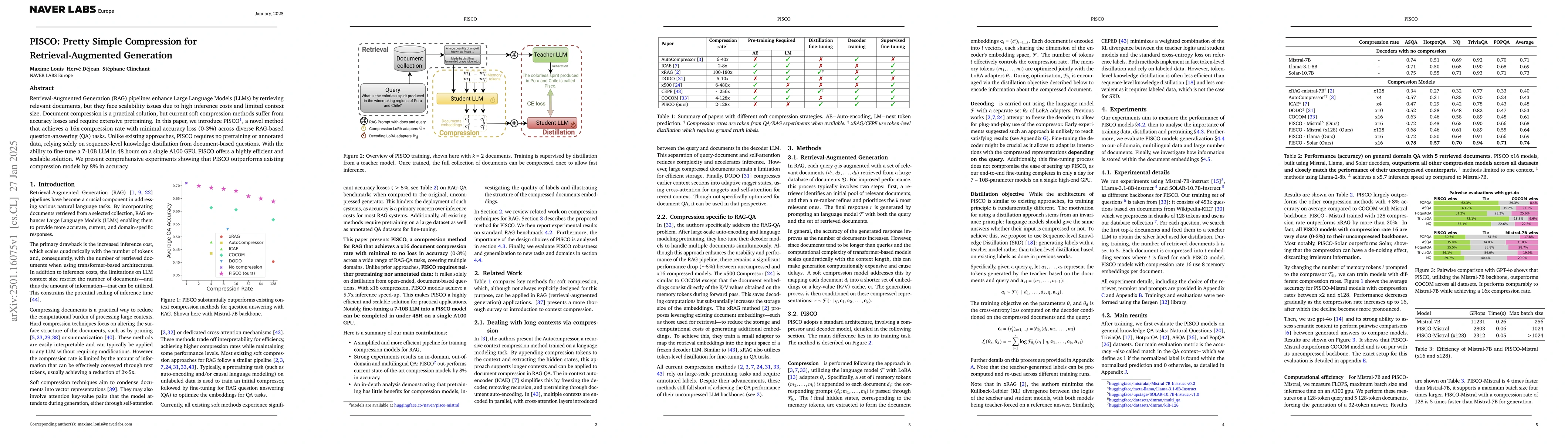 Thumbnail for PISCO: Pretty Simple Compression for Retrieval-Augmented Generation