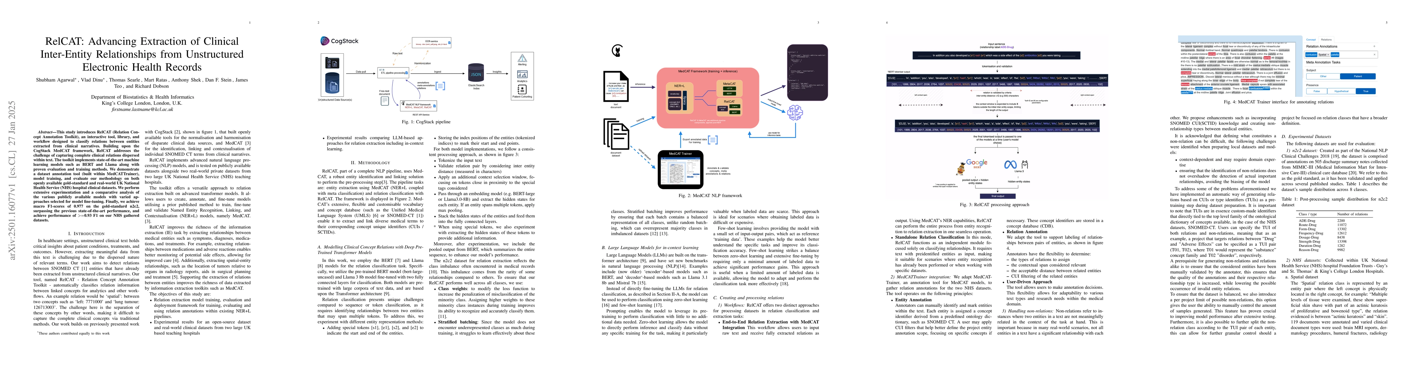 Thumbnail for RelCAT: Advancing Extraction of Clinical Inter-Entity Relationships from
  Unstructured Electronic Health Records