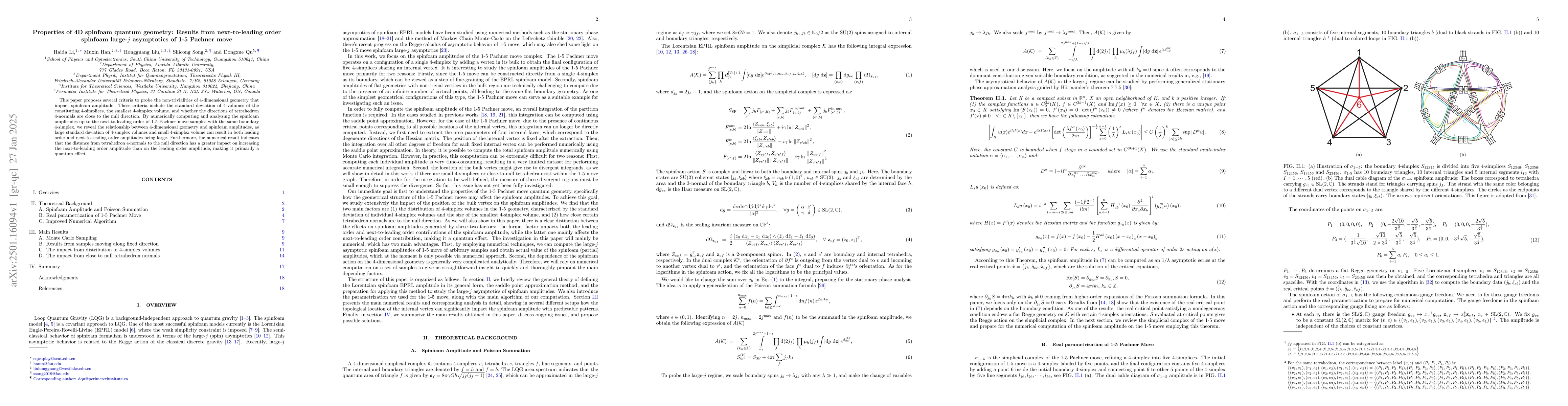 Thumbnail for Properties of 4D spinfoam quantum geometry: Results from next-to-leading
  order spinfoam large-$j$ asymptotics of 1-5 Pachner move