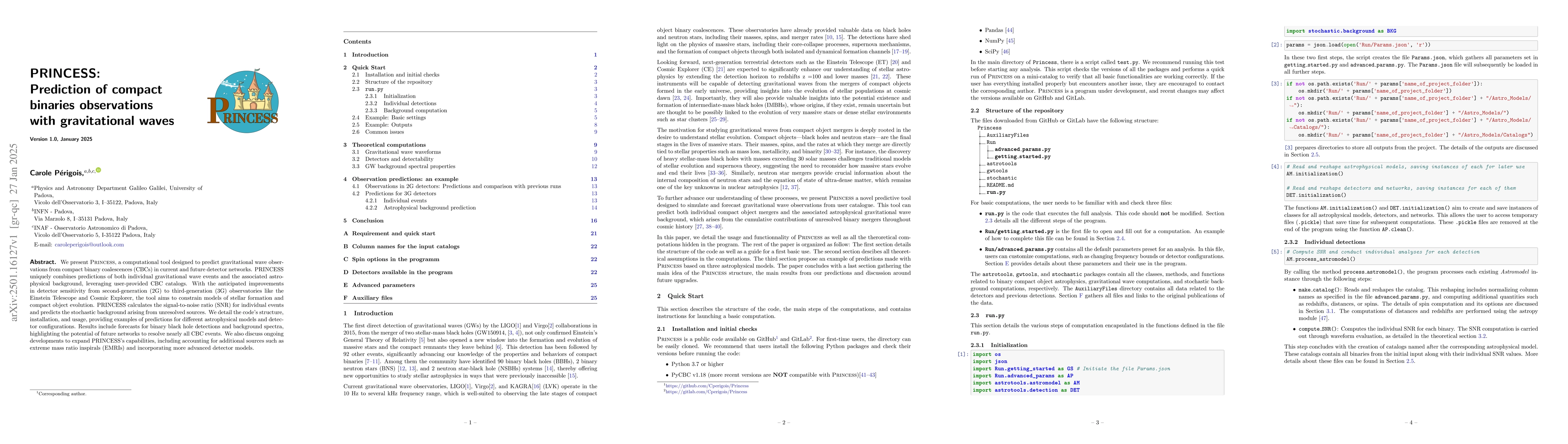 Thumbnail for PRINCESS: Prediction of compact binaries observations with gravitational
  waves